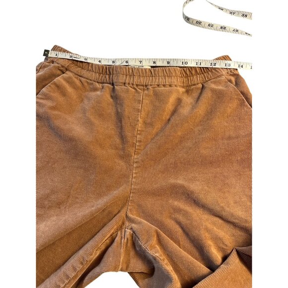Marine Layer Camel Brown Corduroy Elastic Waistband Pants Size S Womens Casual - Picture 9 of 12